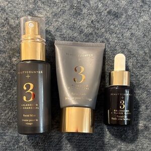 Beautycounter Charcoal Skincare Trio - Spray, Mask & Oil